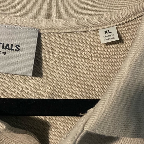 Fear of God Essentials Tan Long Sleeve Polo - Picture 5 of 12